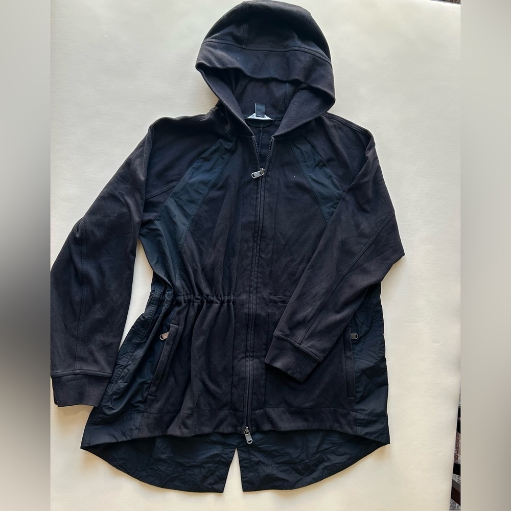 Athleta Black Utility Jacket with Hood Size M - Picture 3 of 9